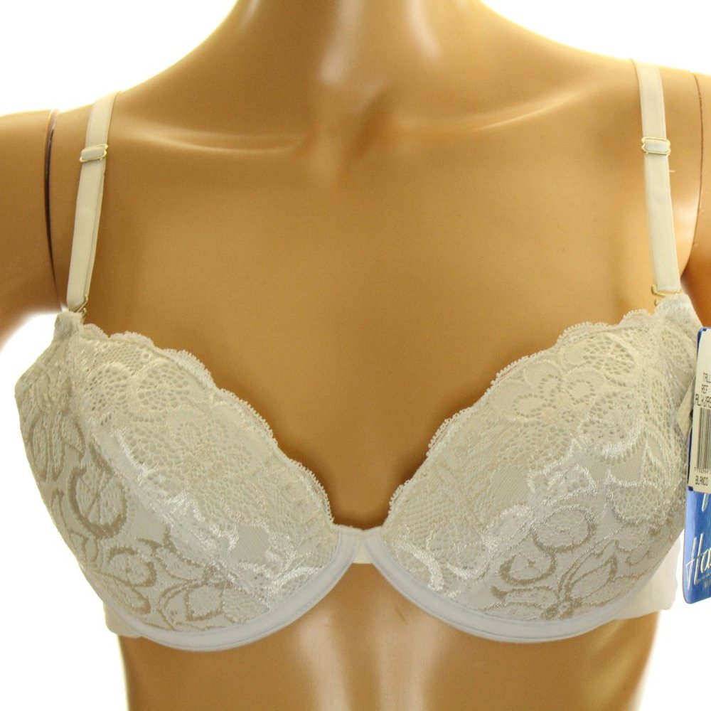 Haby Ropa Intima Copa Bra White Lace Strappy